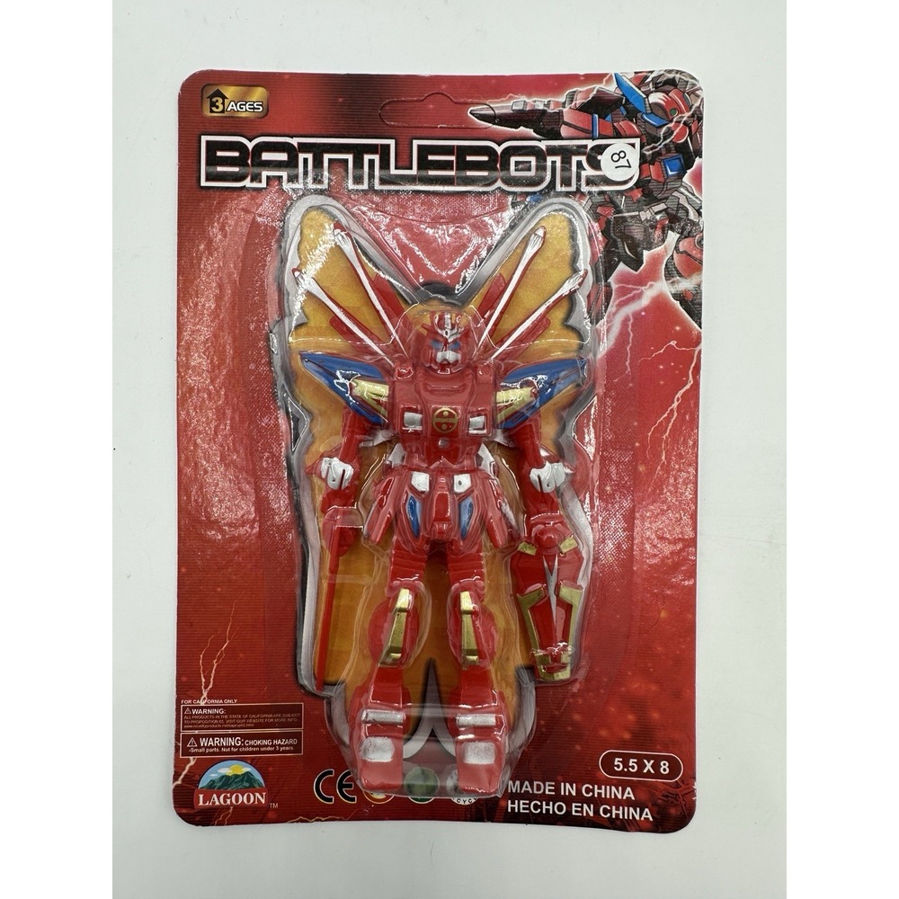 Vintage 90s Lagoon Battlebots Red Robot Action Figure Sealed New NB7654 Toy